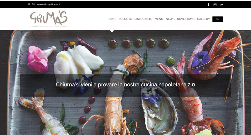 Creazione Web Site – Cliente Chiuma’s Ristorante